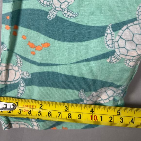 Tea Collection Boys Green Turtle Pajama Set Size 8 - Picture 5 of 8
